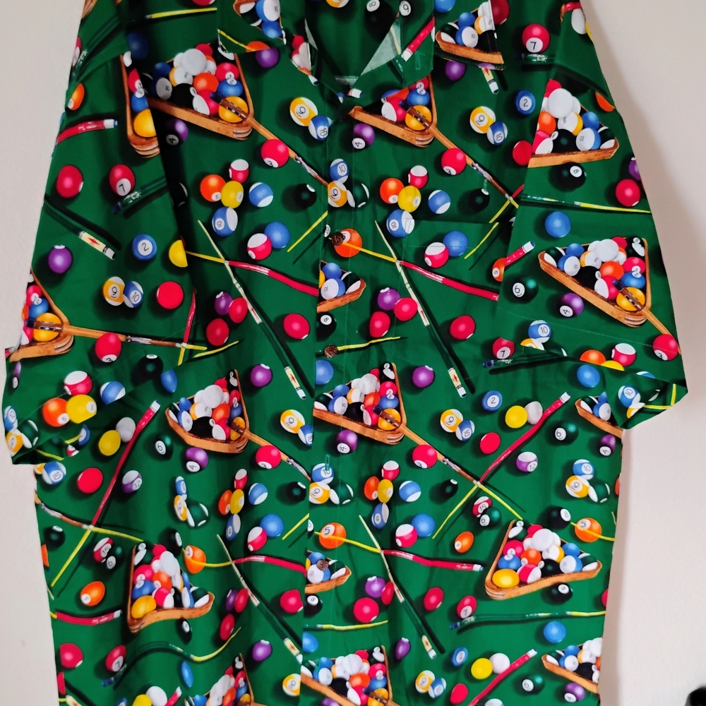 High Seas Trading Co Colorful Billiards AOP Print Shirt 2XL
